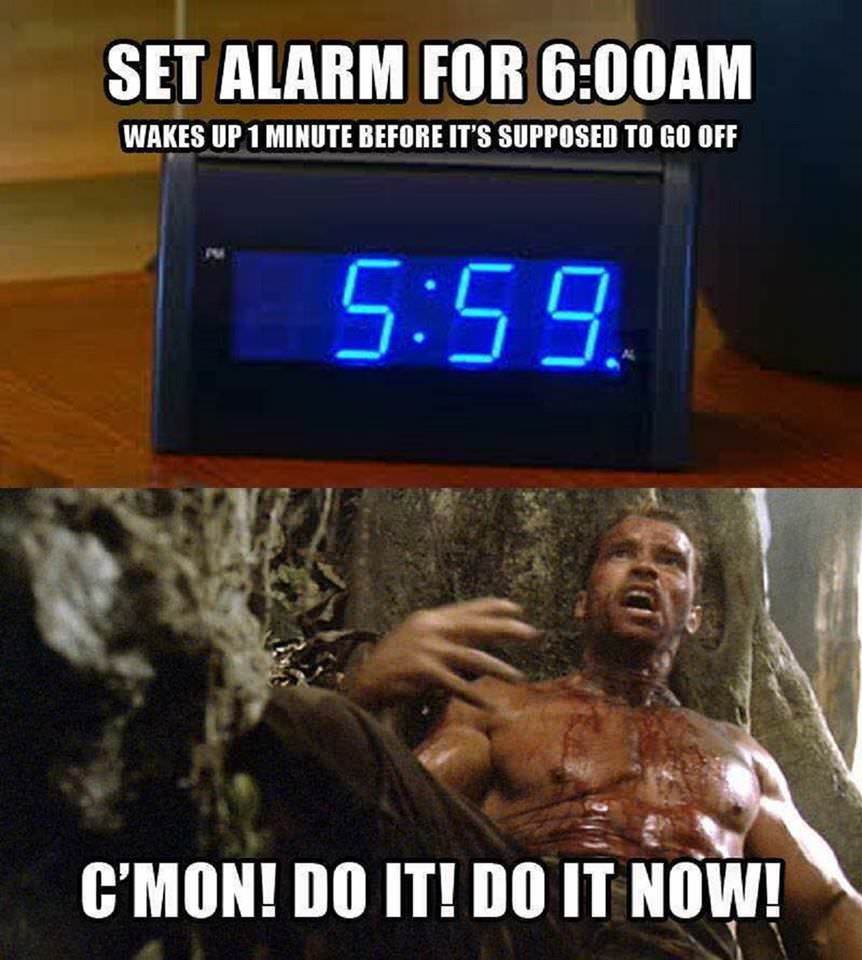 waking up 5 minutes before alarm - Set Alarm For Am Wakes Up 1 Minute Before It'S Supposed To Go Off . C'Mon! Do It! Do It Now!
