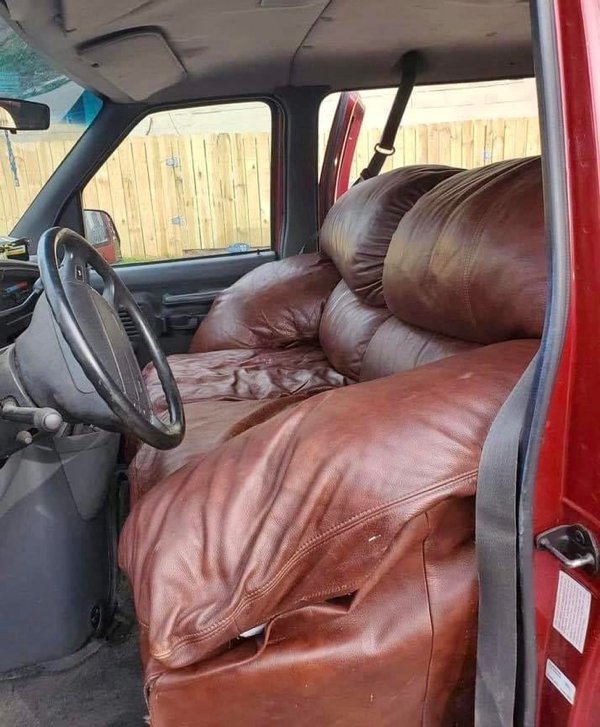 couch in car