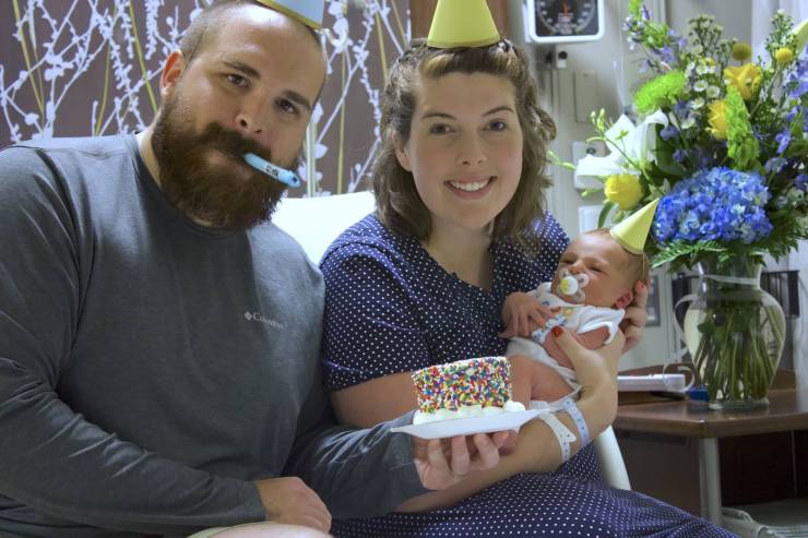 “The hospital my wife delivered at gives you a kit so you can have a “birth day” party.”