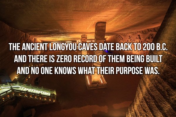 heat - The Ancient Longyou Caves Date Back To 200 B.C. And There Is Zero Record Of Them Being Built And No One Knows What Their Purpose Was.