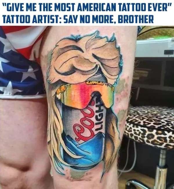 "Give Me The Most American Tattoo Ever" Tattoo Artist Say No More, Brother