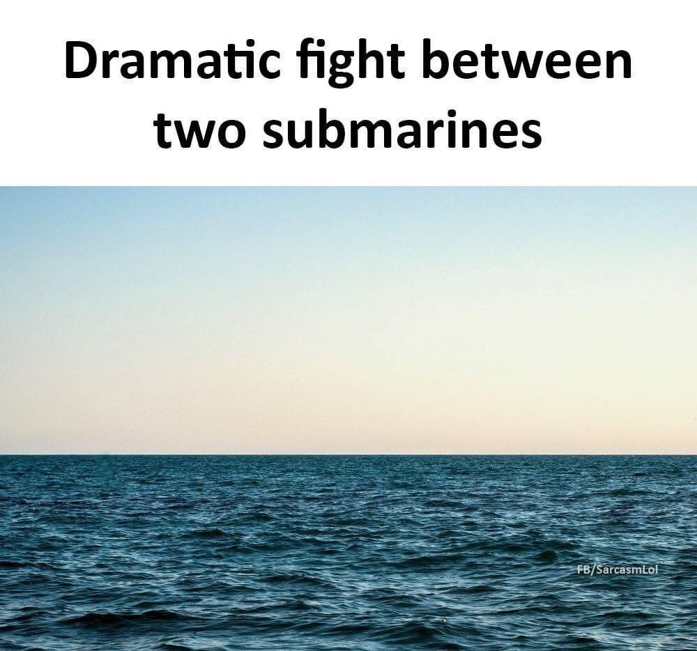 Dramatic fight between two submarines