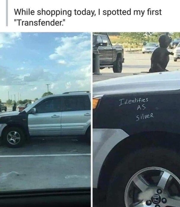 transfender meme - While shopping today, I spotted my first "Transfender." Identifies As Silver