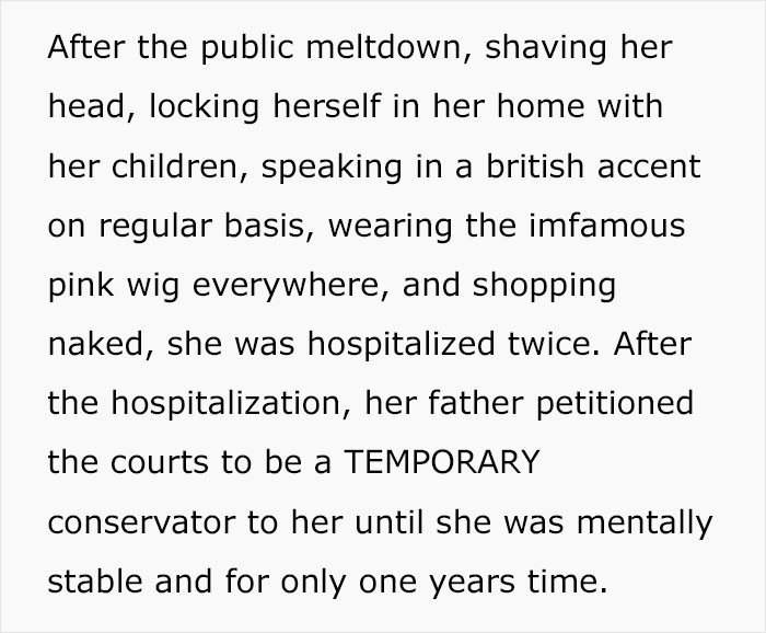 sources of national law - After the public meltdown, shaving her head, locking herself in her home with her children, speaking in a british accent on regular basis, wearing the imfamous pink wig everywhere, and shopping naked, she was hospitalized twice. 