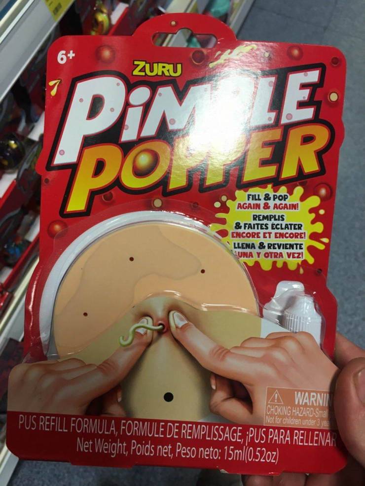 Brand: ZURU Zuru Pimple Popper Game - 6 Zuru Pin Poller Fill & Pop Again & Again! Remplis & Faites Clater Encore Et Encore! Llena & Reviente Una Y Otra Vez! A Warni Choking HazardSma Not for children under 3 yee Pus Refill Formula, Formule De Remplissage,