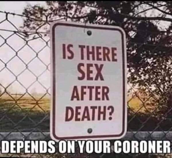 sex memes - street sign - Is There Sex After Death? Depends On Your Coroner