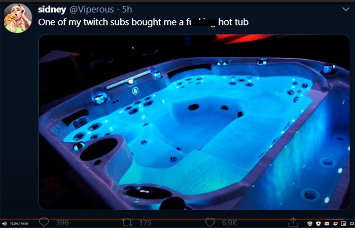 simp meme twitch - sidney . 5h One of my twitch subs bought me a fi hot tub 12241406 396 It 175