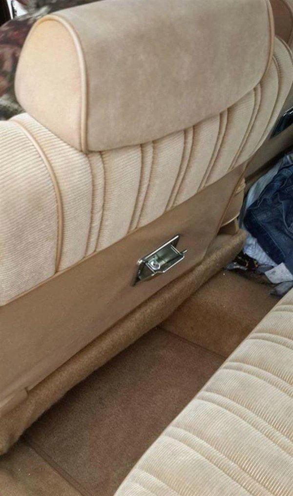 car with ashtray in back of seat