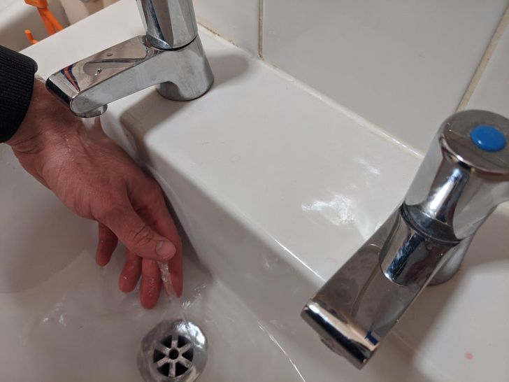 “It’s okay, I didn’t want any water without fondling the back of the sink anyway...”