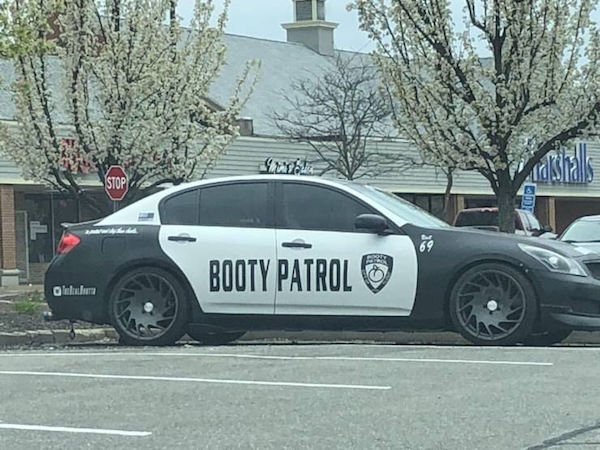 police car - Stop Booty Patrol inclur