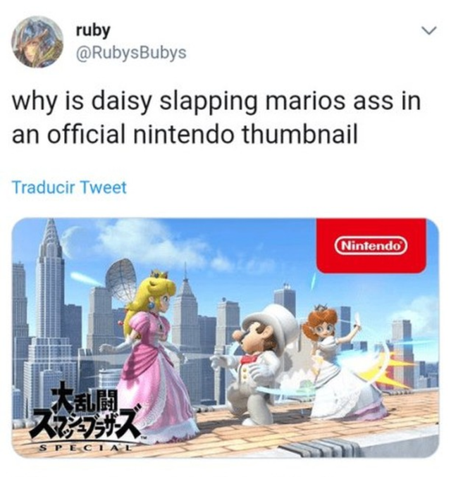 daisy slapping mario's ass - ruby why is daisy slapping marios ass in an official nintendo thumbnail Traducir Tweet Nintendo Special