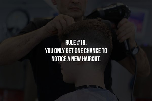 elige no fumar - Rule . You Only Get One Chance To Notice A New Haircut.