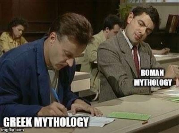 dank history memes - greek mythology roman mythology meme - Roman Mythology Greek Mythology imgflip.com