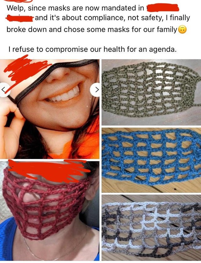 neck - Welp, since masks are now mandated in and it's about compliance, not safety, I finally broke down and chose some masks for our family I refuse to compromise our health for an agenda. >