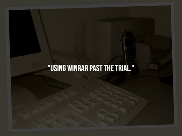 boo squad - Using Winrar Past The Trial."