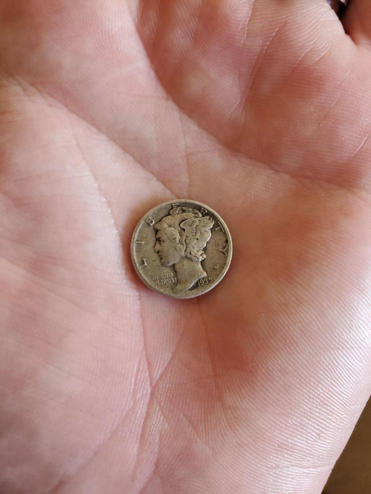 “Emptied my change jar and found a dime from 1935.”