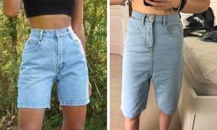 “These shorts my friend ordered from an Instagram ad — just a little bit different from the advertisement!”