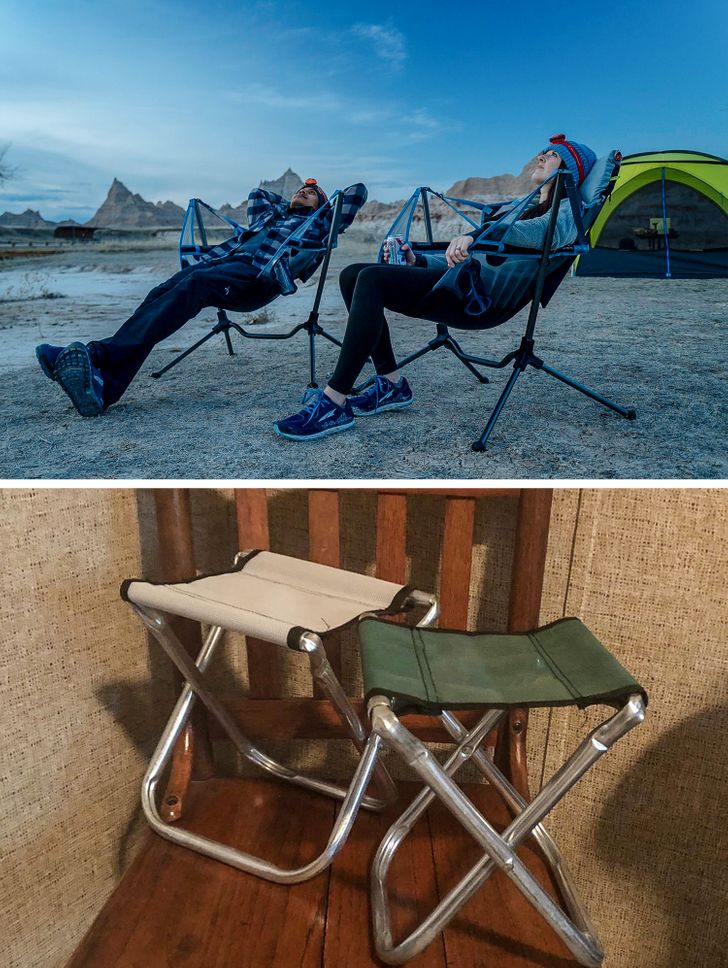 “Ordered some reclining camping chairs online...”