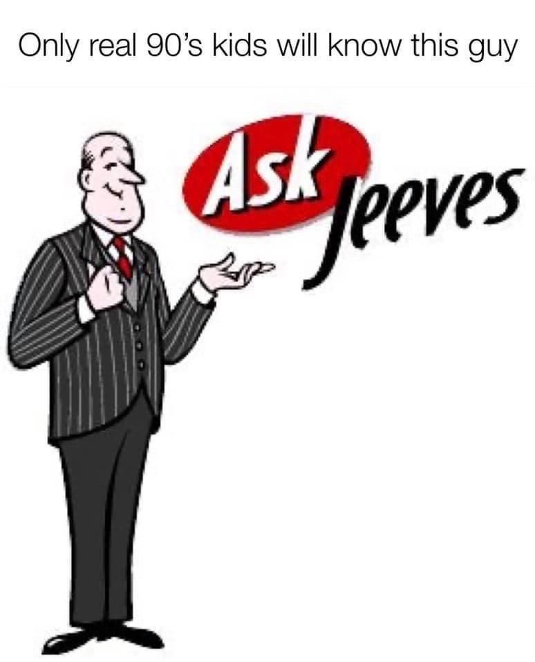 cartoon - Only real 90's kids will know this guy Ask Jeeves