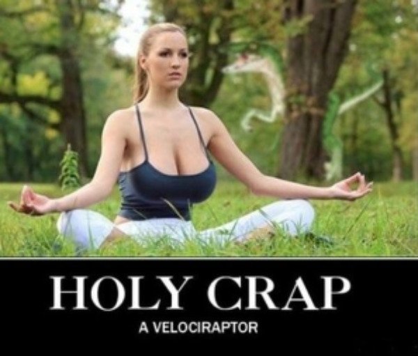 jordan carver yoga - Holy Crap A Velociraptor