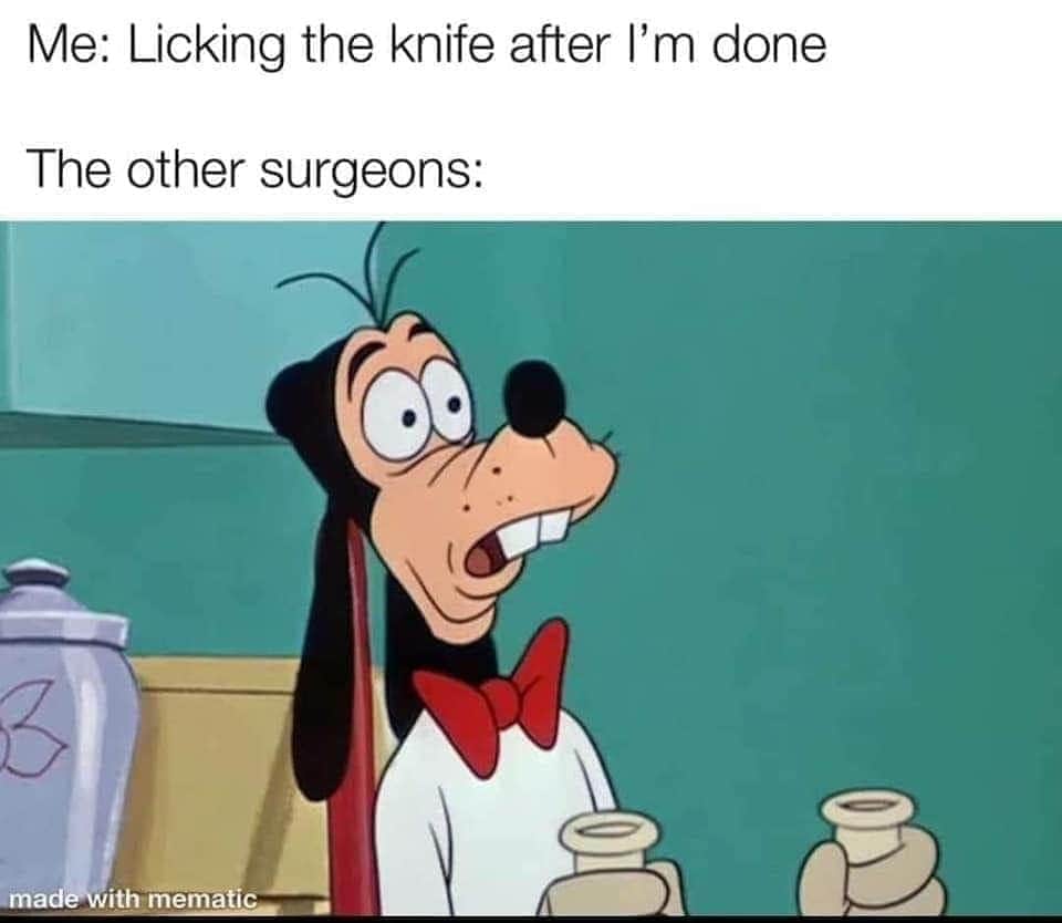 kirby's calling the police - Me Licking the knife after I'm done The other surgeons made with mematic