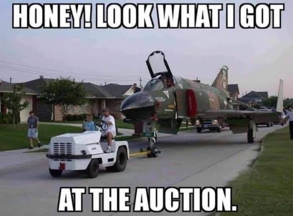 plane auction meme