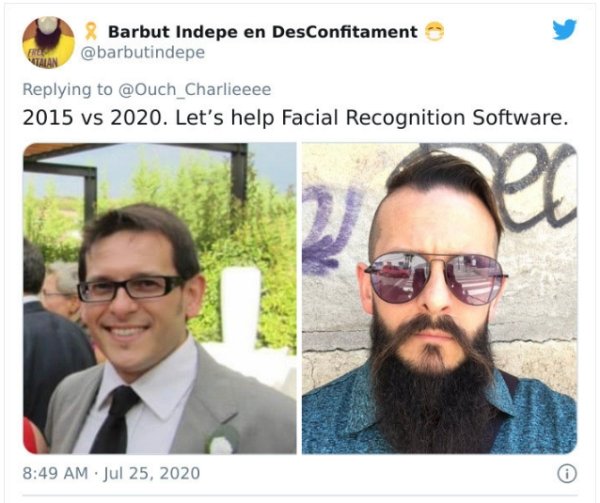 glasses - & Barbut Indepe en DesConfitament 2015 vs 2020. Let's help Facial Recognition Software. rec