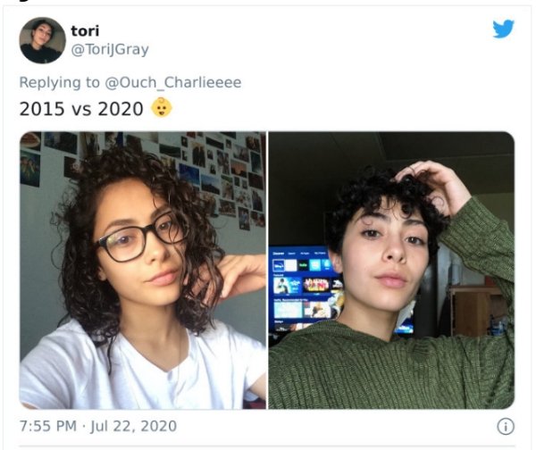 glasses - tori @ ToriJGray 2015 vs 2020