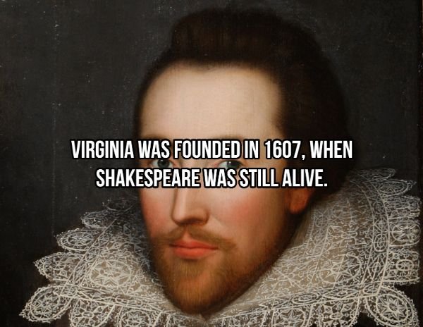 william shakespeare - Virginia Was Founded In 1607, When Shakespeare Was Still Alive.
