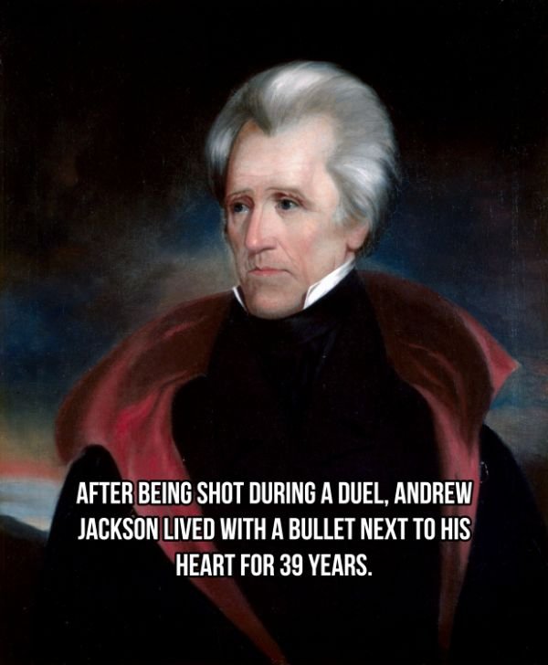 andrew jackson usa - After Being Shot During A Duel, Andrew Jackson Lived With A Bullet Next To His Heart For 39 Years.