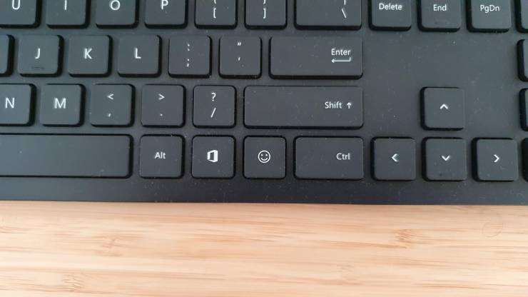 “This keyboard has a dedicated smiley key.”