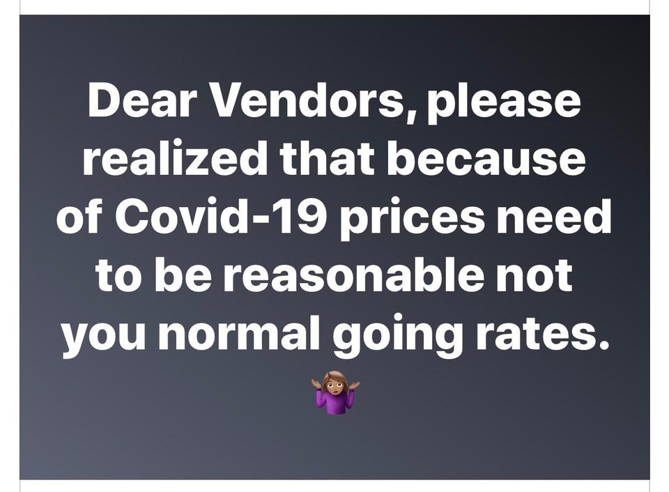 smart approved watermark - Dear Vendors, please realized that because of Covid19 prices need to be reasonable not you normal going rates.
