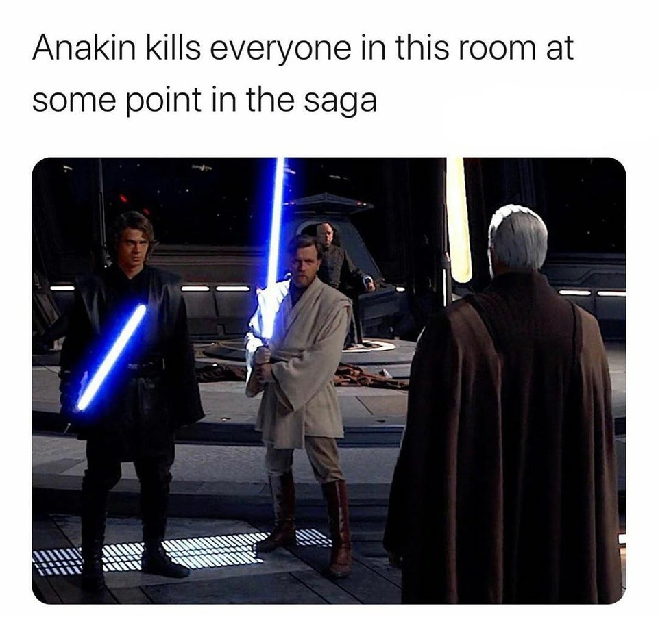 revenge of the sith anakin dooku - Anakin kills everyone in this room at some point in the saga
