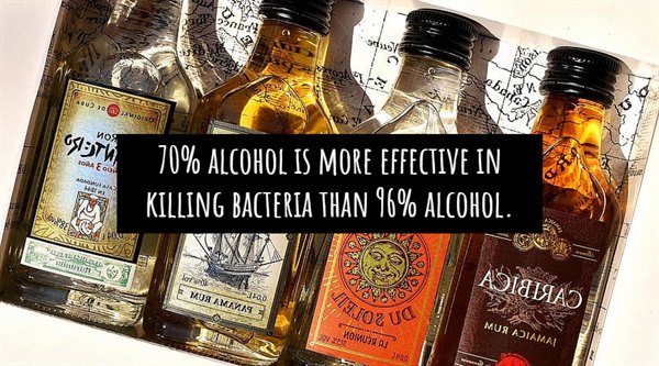 liqueur - Dn 20 , Coppe . Aud u Tosotar te! ve theor r 70% Alcohol Is More Effective In Killing Bacteria Than 96% Alcohol. 38 | Kairatnur . dot 100 # Munamama la Mua Adiamal V fdd