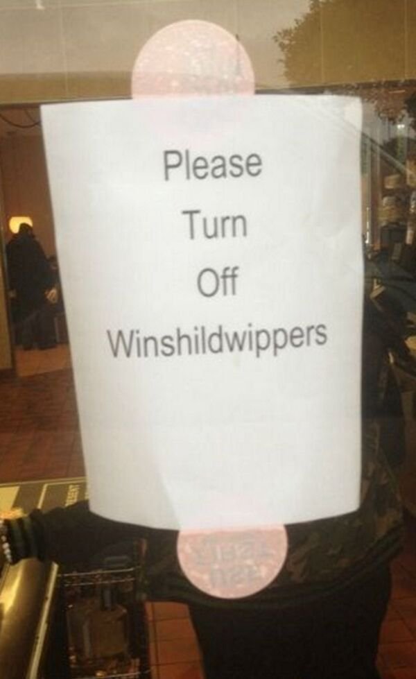 household paper product - Please Turn Off Winshildwippers