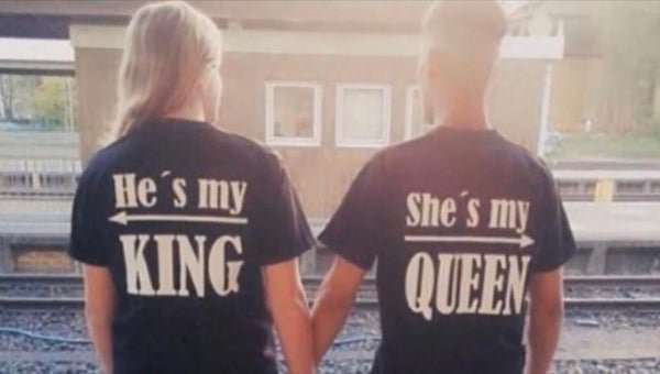 t shirt - He's my She's my King Queen