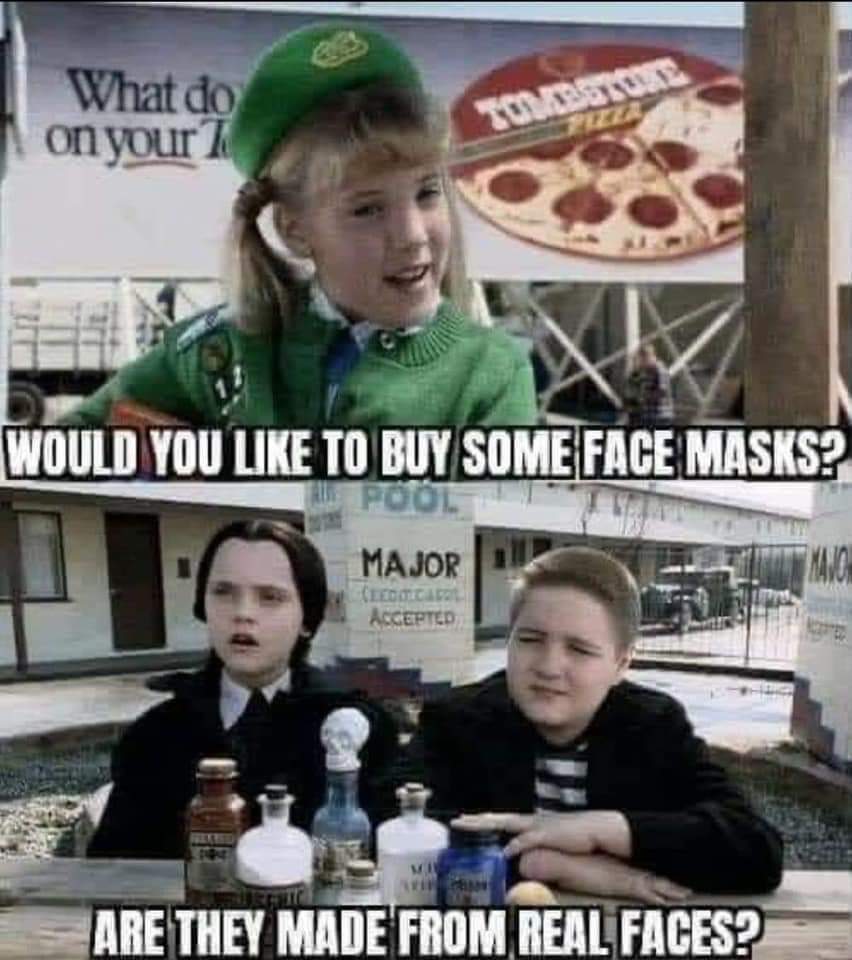 Would You like To Buy Some Face Masks?  - Are They Made From Real Faces?