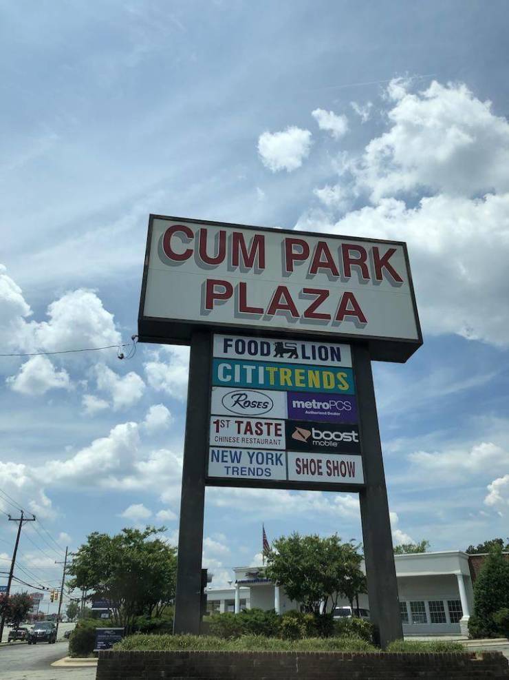 funny store names - Cum Park Plaza Foods Lion Cititrends Roses metroPCS 1ST Taste boost Auth Chinese Restaurant mobile New York Shoe Show Trends