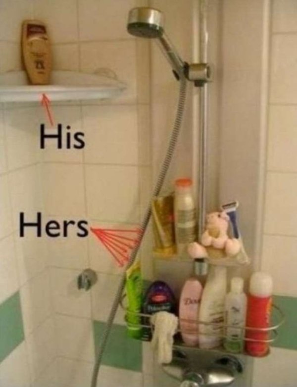 men vs women bathroom meme - His Hers