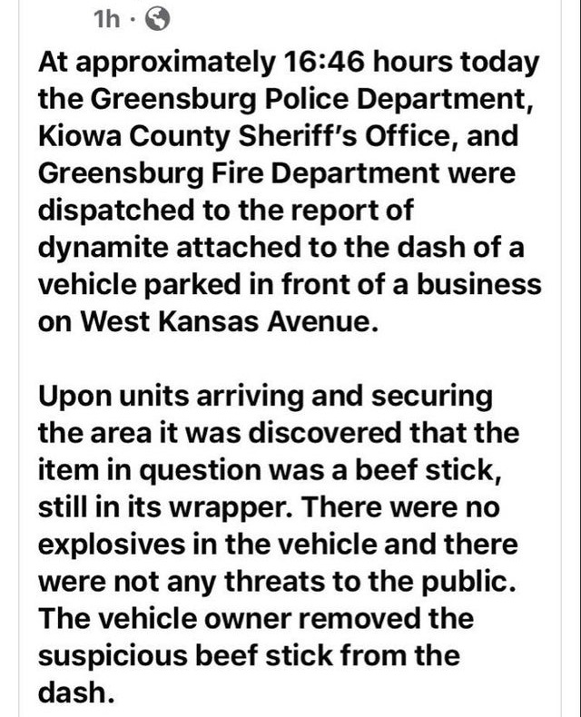 ramp song lyrics - 1h At approximately hours today the Greensburg Police Department, Kiowa County Sheriff's Office, and Greensburg Fire Department were dispatched to the report of dynamite attached to the dash of a vehicle parked in front of a business on