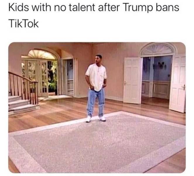 you take down christmas decorations meme - Kids with no talent after Trump bans TikTok
