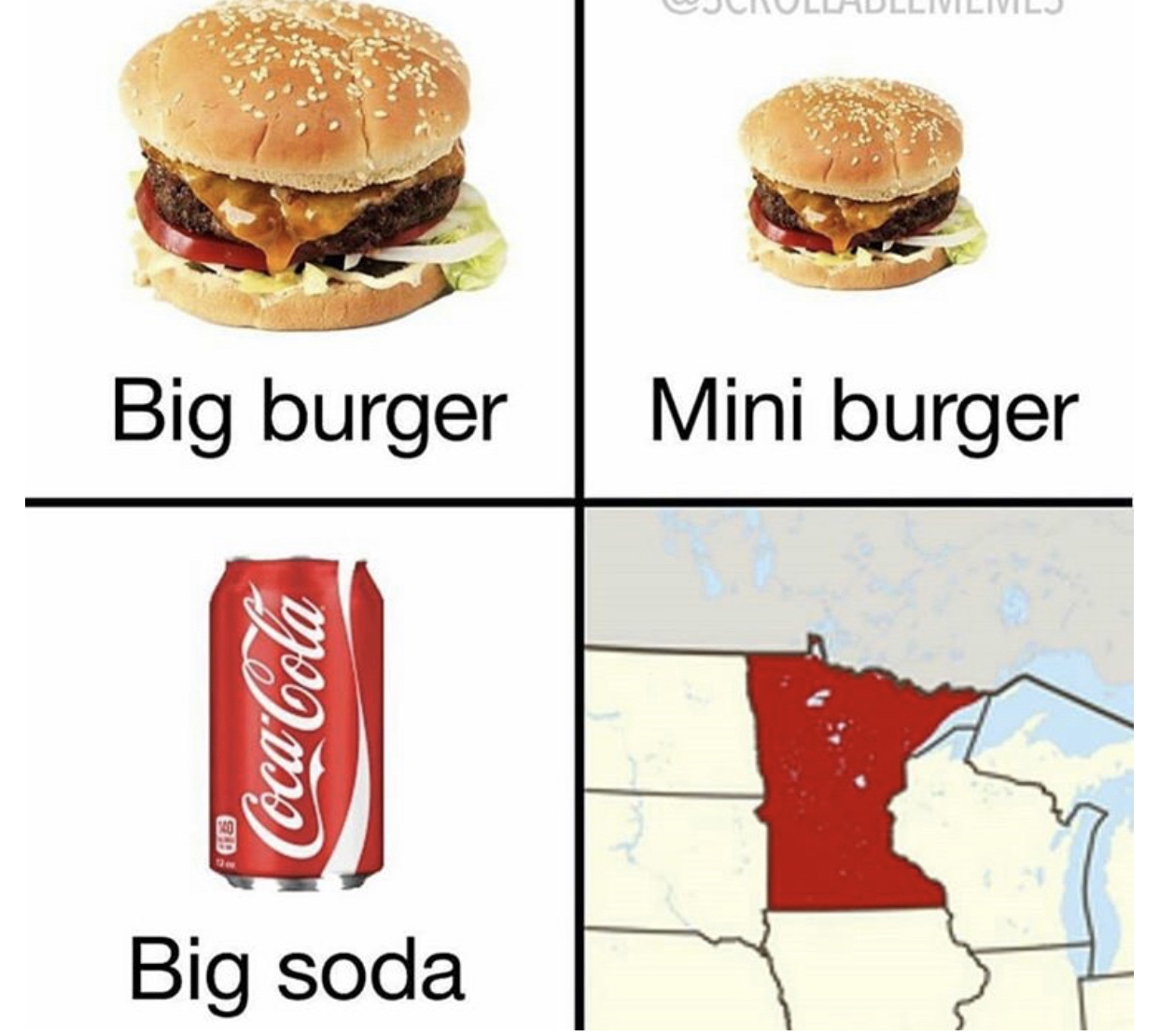 coca cola - Big burger Mini burger Coca Cola Big soda