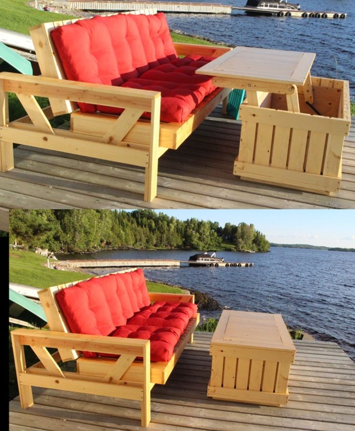 guy made outdoor furniture for his wife