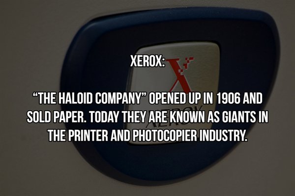 temple bar company - Xerox "The Haloid Company" Opened Up In 1906 And Sold Paper. Today They Are Known As Giants In The Printer And Photocopier Industry.