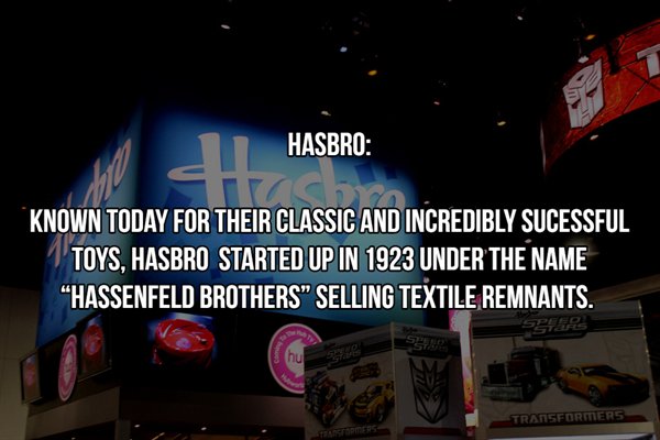 inter milan - Hasbro ta 50 Known Today For Their Classic And Incredibly Sucessful Toys, Hasbro Started Up In 1923 Under The Name "Hassenfeld Brothers Selling Textile Remnants. Se hu Transformers