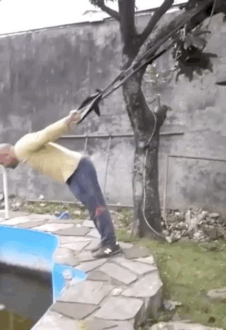 guy falling into pit gif