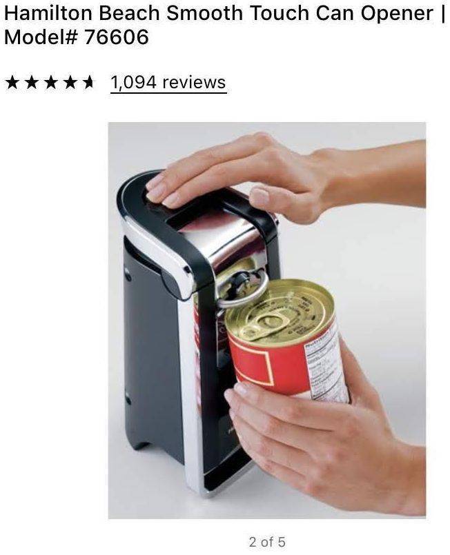 electric can opener - Hamilton Beach Smooth Touch Can Opener | Model# 76606 1,094 reviews 2 of 5