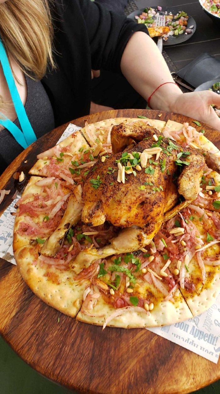 Friend Ordered Chicken On Her Pizza In Israel. Reasonable Execution