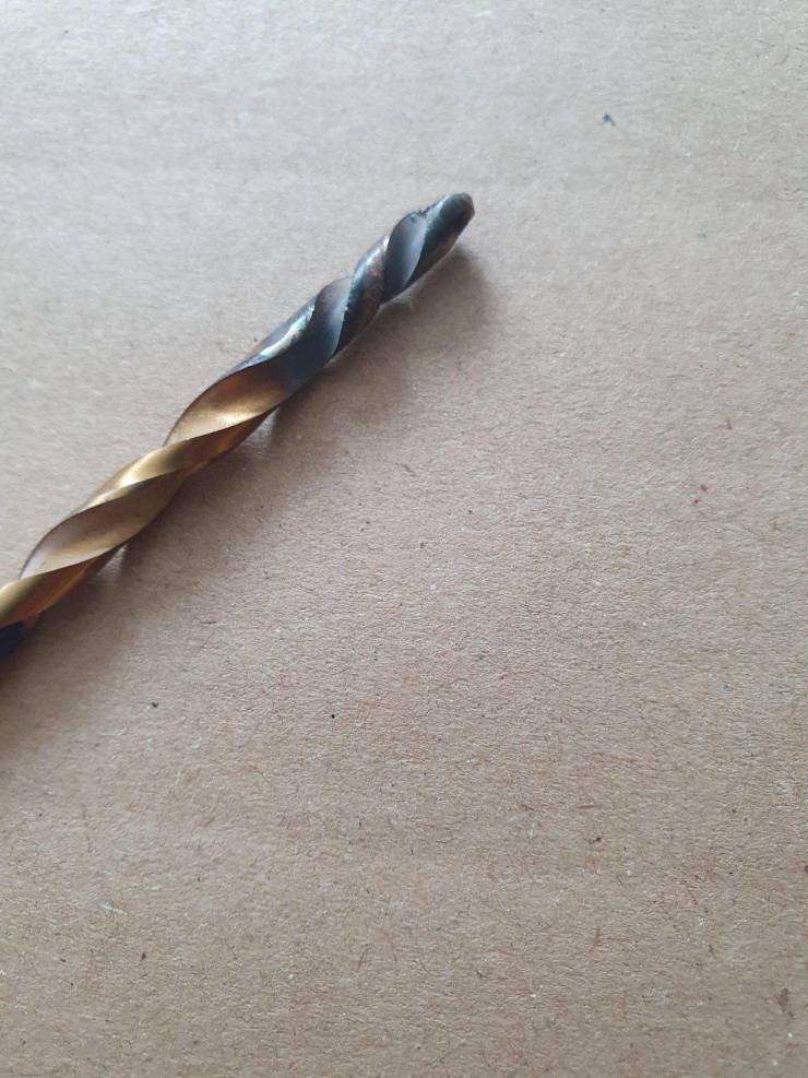 “My drill bit got a bit hot while drilling and now it faces backwards.”