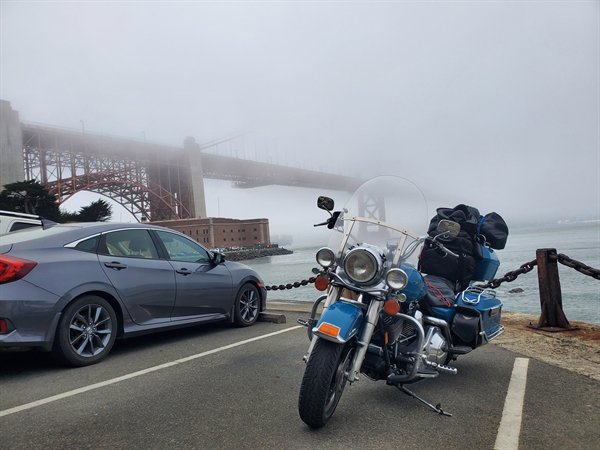 “Rode my motorcycle over 1000 miles so I could finally see the Golden Gate Bridge in person.”